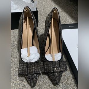 INC Concept Black Rhinestone evening heels
